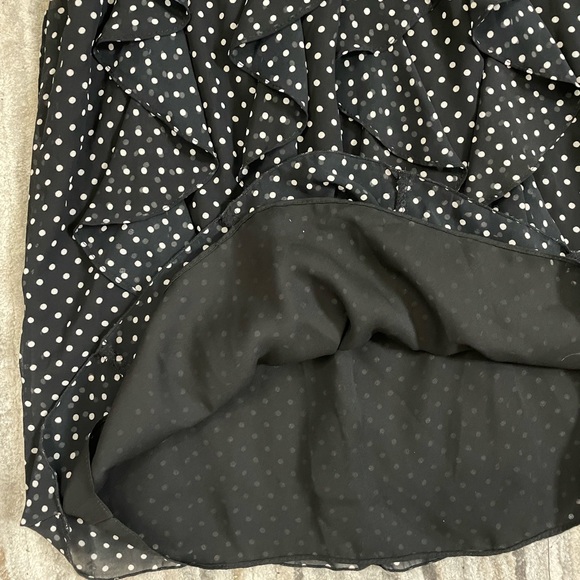 Black & white polka dot spaghetti strap dress - size 4 - Picture 9 of 10